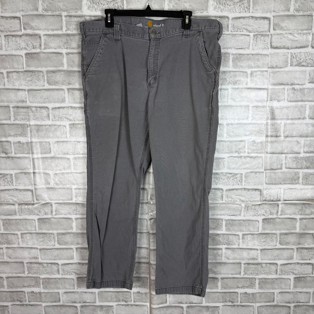 CARHARTT Relaxed Fit Straight Leg Gray Cargo Work Pants Mens 40 x 30